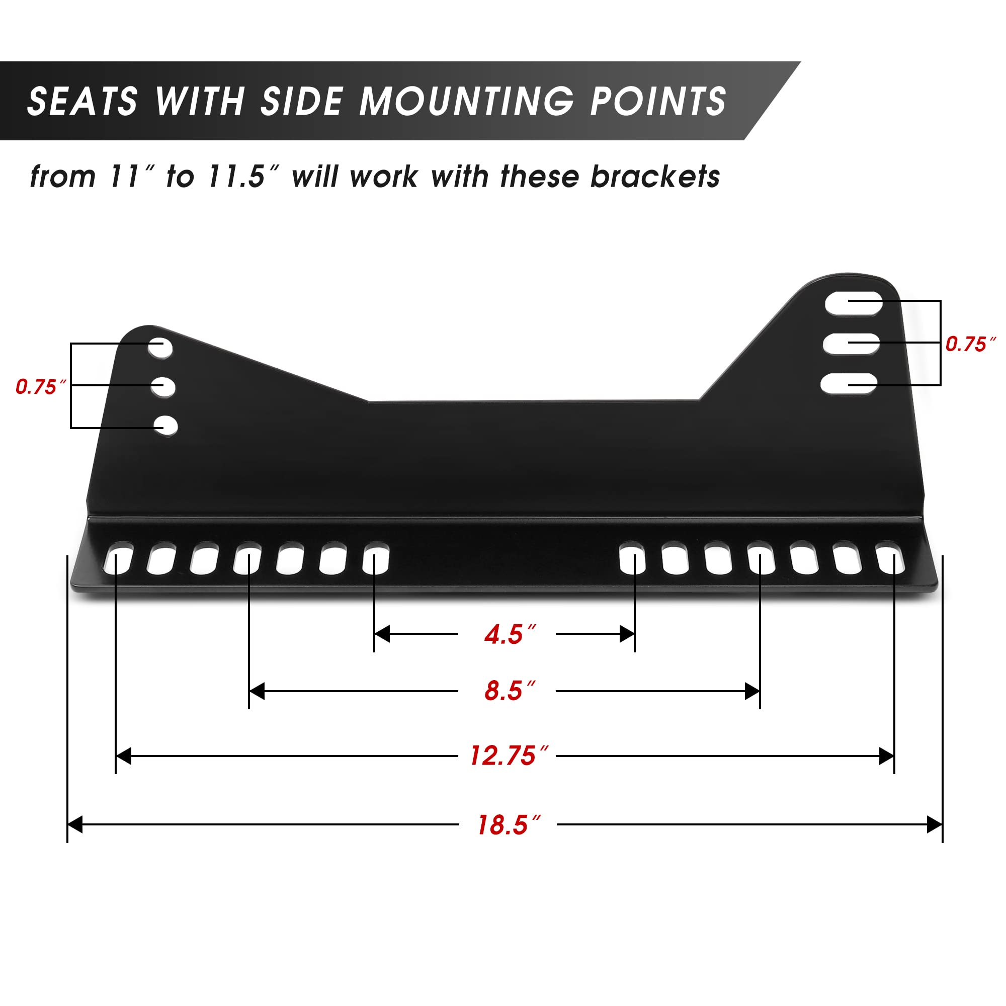 PERFORMANCE Universal Bucket Seat Mounting Bracket For Bucket Racing   61bp9V96g7L 